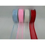 Kurdele Saten Şeritli Organze 