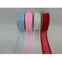 Kurdele Saten Şeritli Organze 