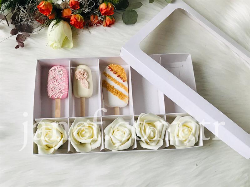 10 Bölmeli Pencereli Kutu-Magnum Cake Kutusu — ürün görseli