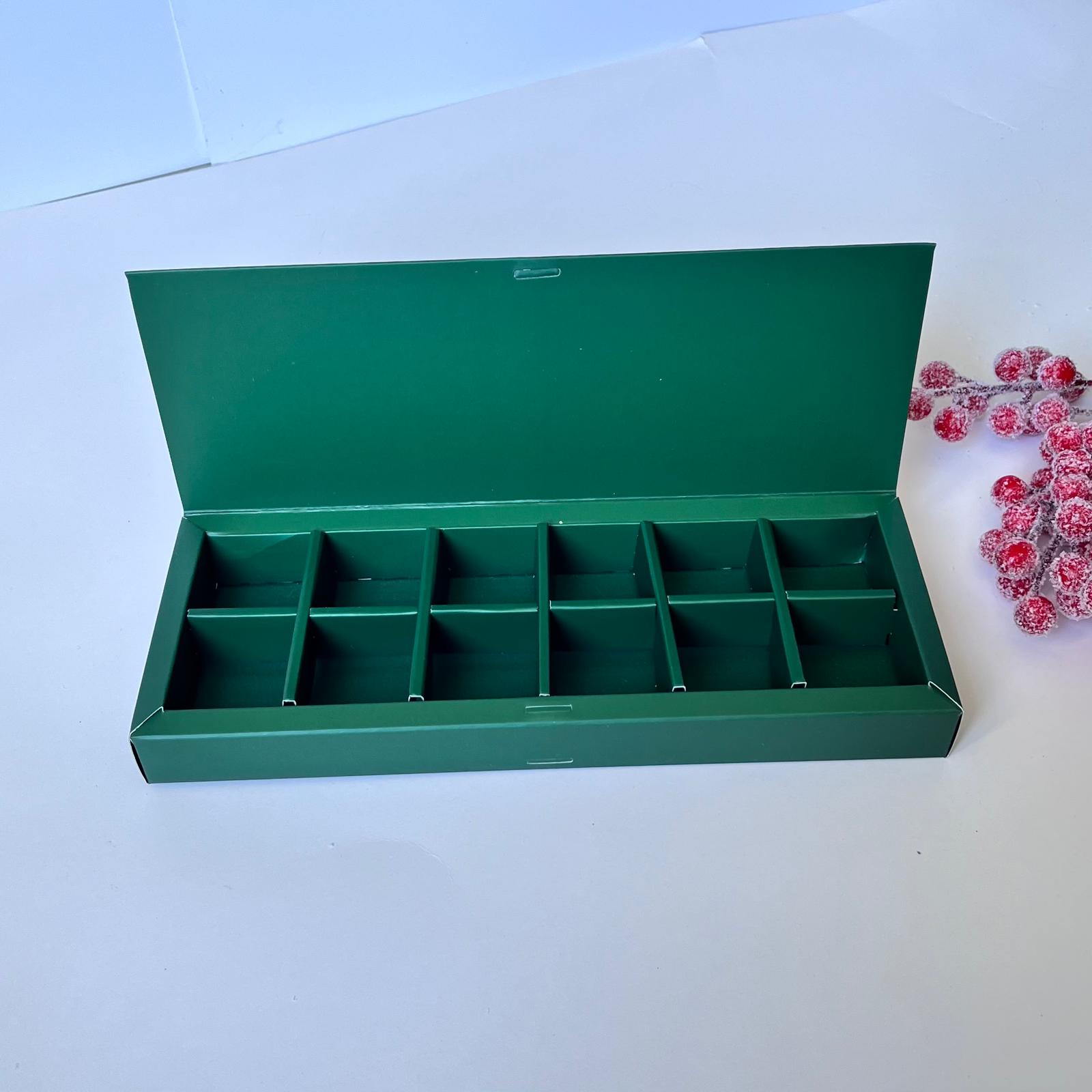 12 Bölmeli Karton Çikolata-Bonbon Kutusu — galeri görseli