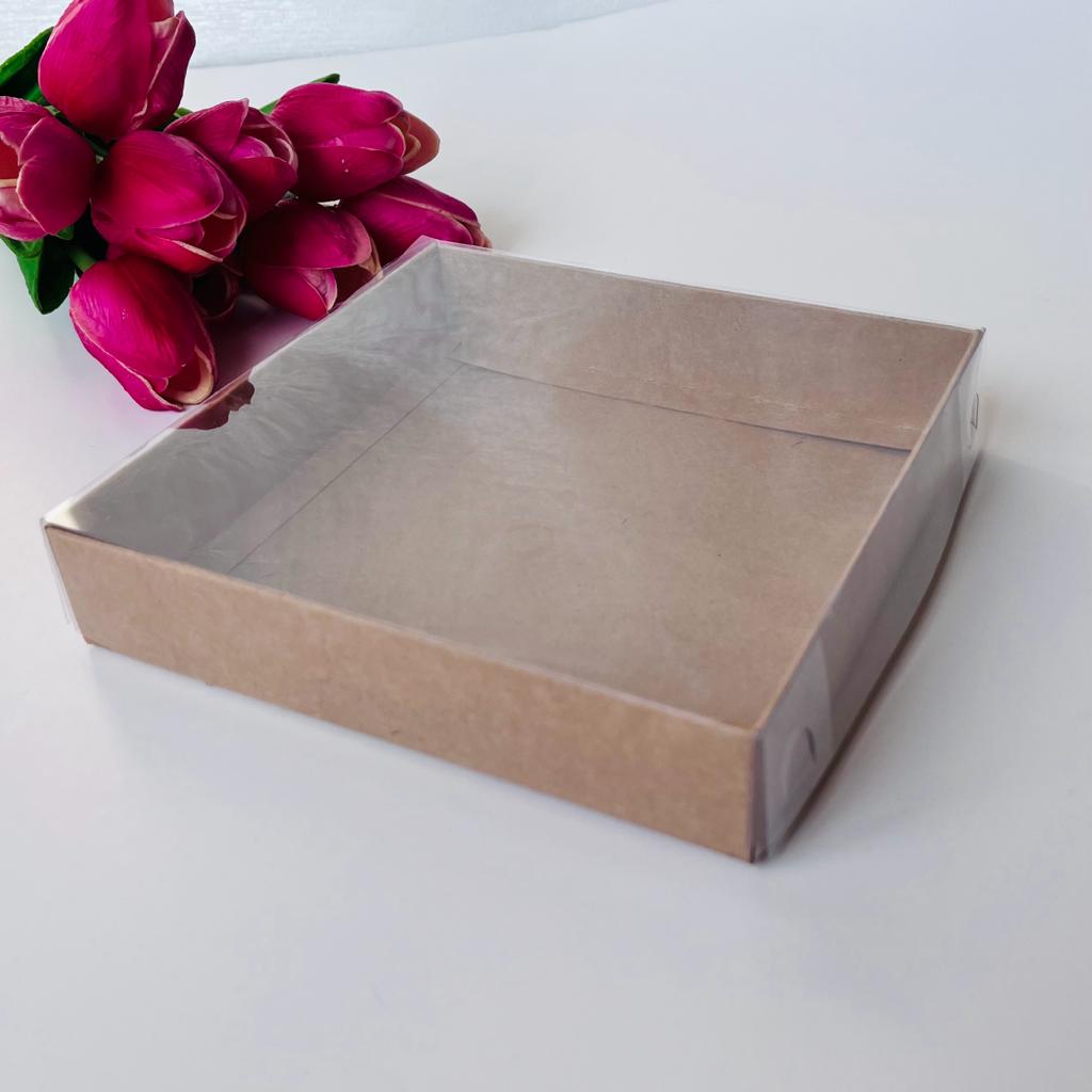 12x12x3 Asetat Kapaklı Karton Kutu — galeri görseli
