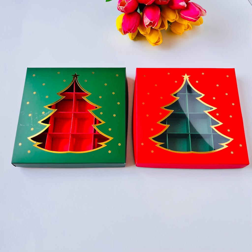 16 Bölmeli Simli Bonbon Çikolata Kutusu-(Kurşun Asker-Noel Baba) — galeri görseli