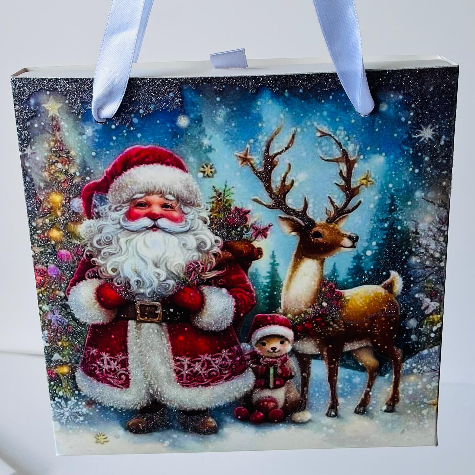16 Bölmeli Simli Bonbon Çikolata Kutusu-(Kurşun Asker-Noel Baba) — galeri görseli