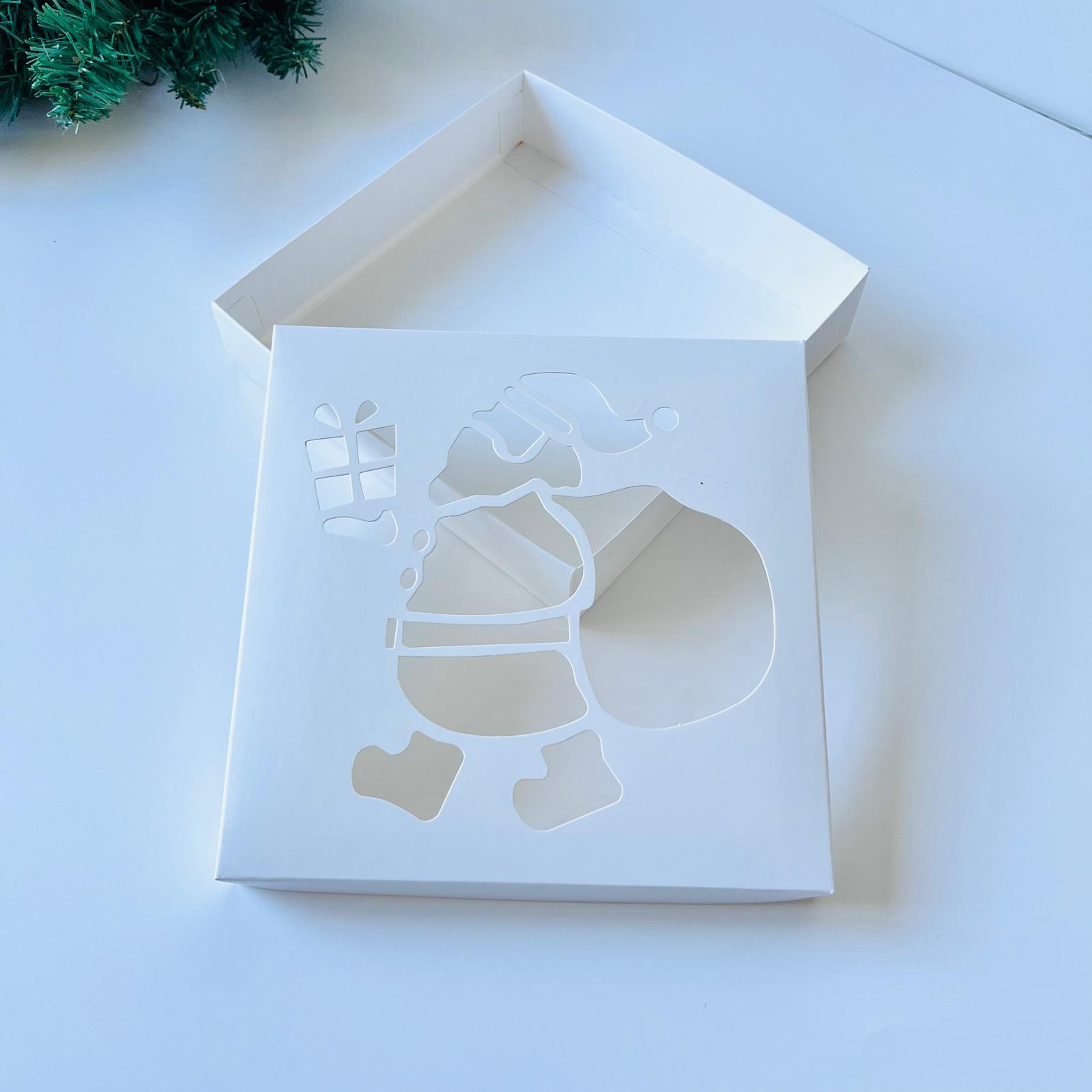 18x18x4 Noel Baba Tasarımlı Karton Kutu — galeri görseli