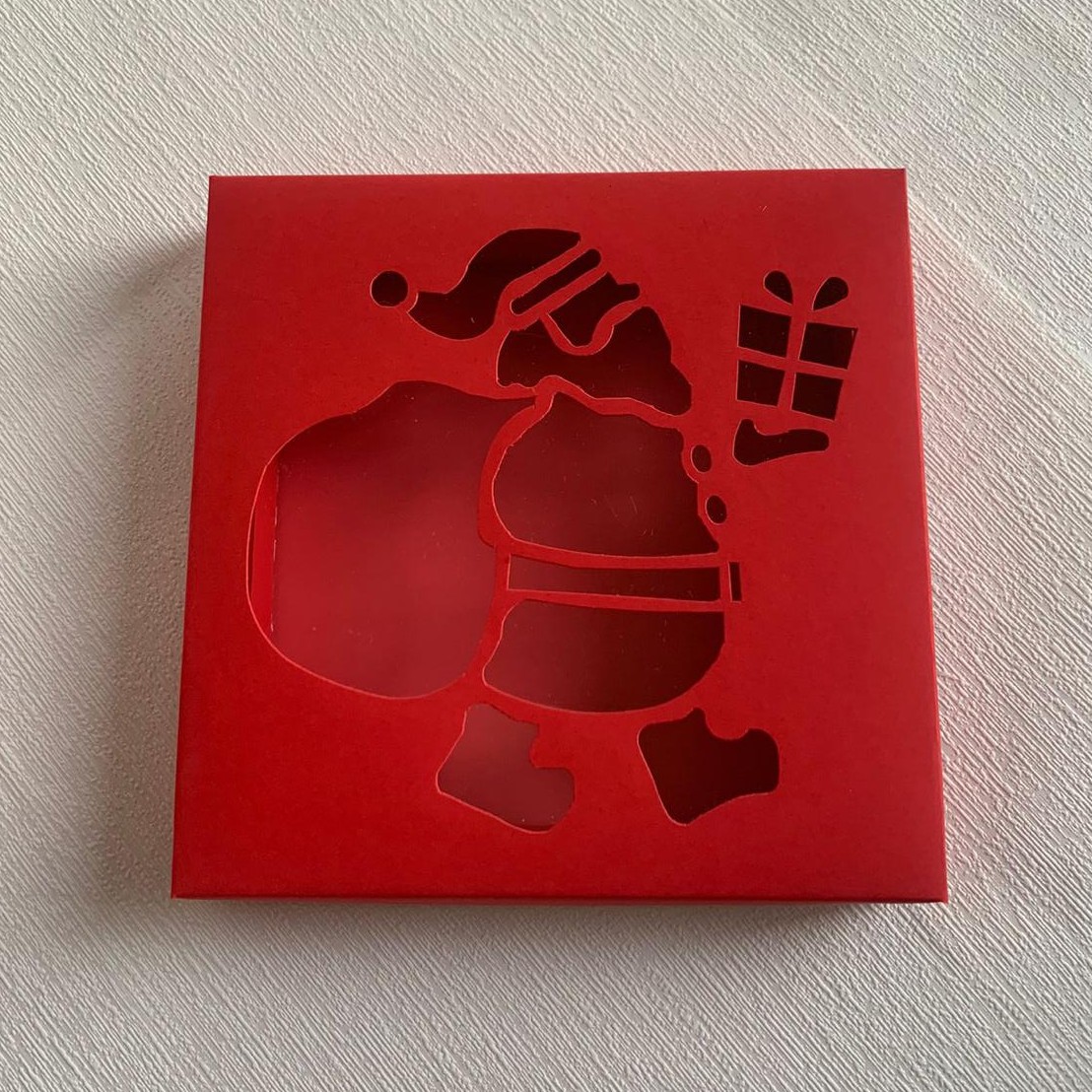 18x18x4 Noel Baba Tasarımlı Karton Kutu — galeri görseli
