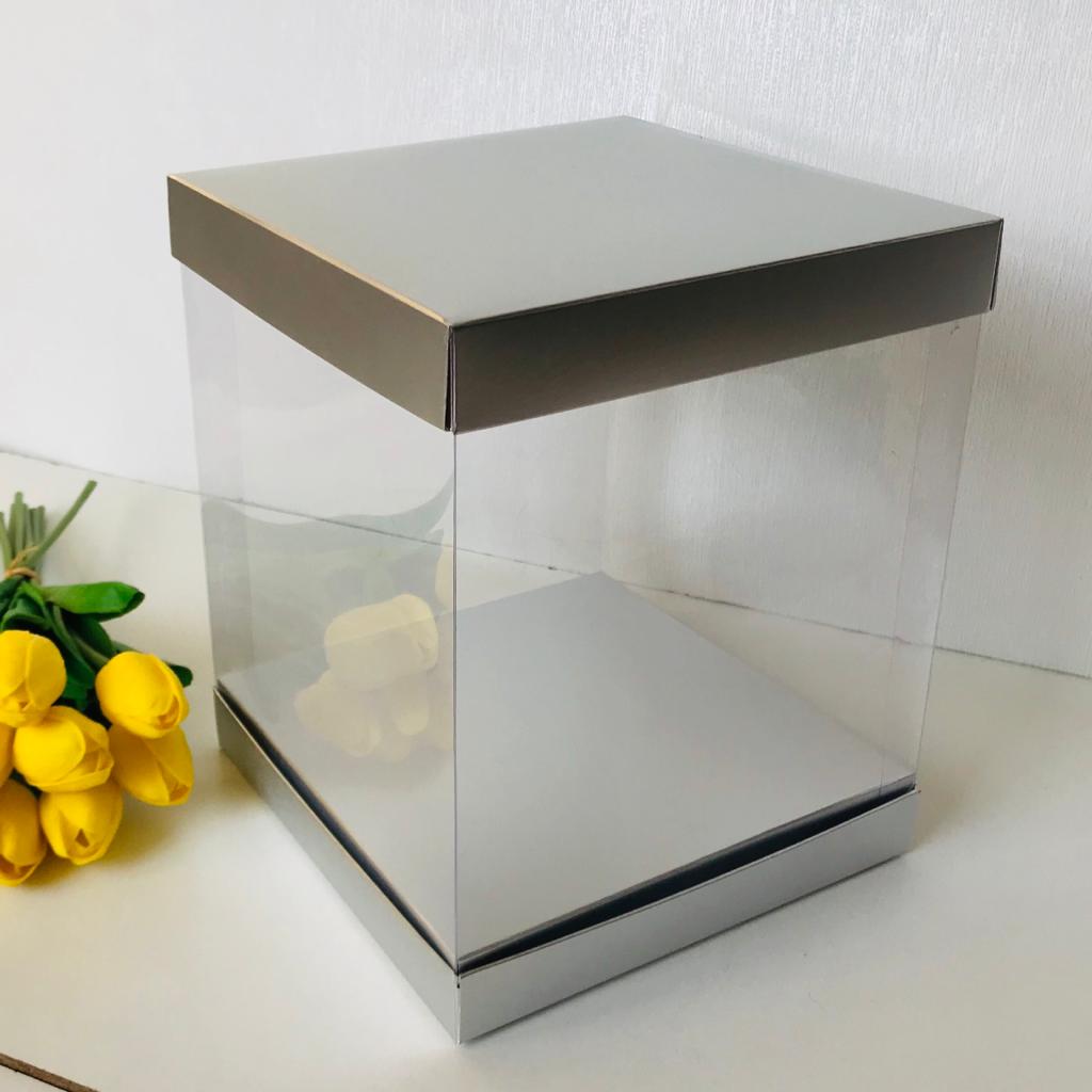20x20x24 Alt-Üst Karton Asetat Kutu&Pasta Kutusu — ürün görseli