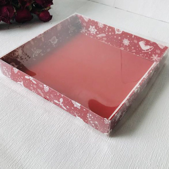 20x20x3 Asetat Kapaklı Kutu Yılbaşı Desen — ürün görseli