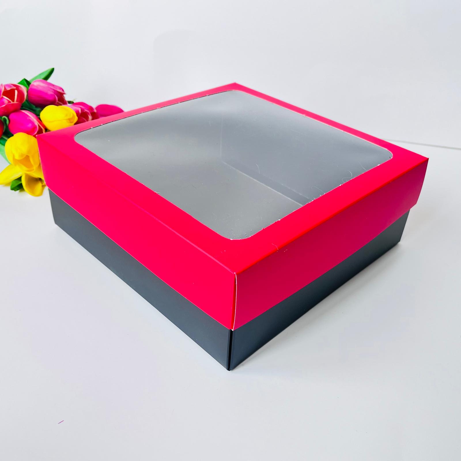 25x25x10 Pencereli Kutu Yılbaşı Desen — galeri görseli