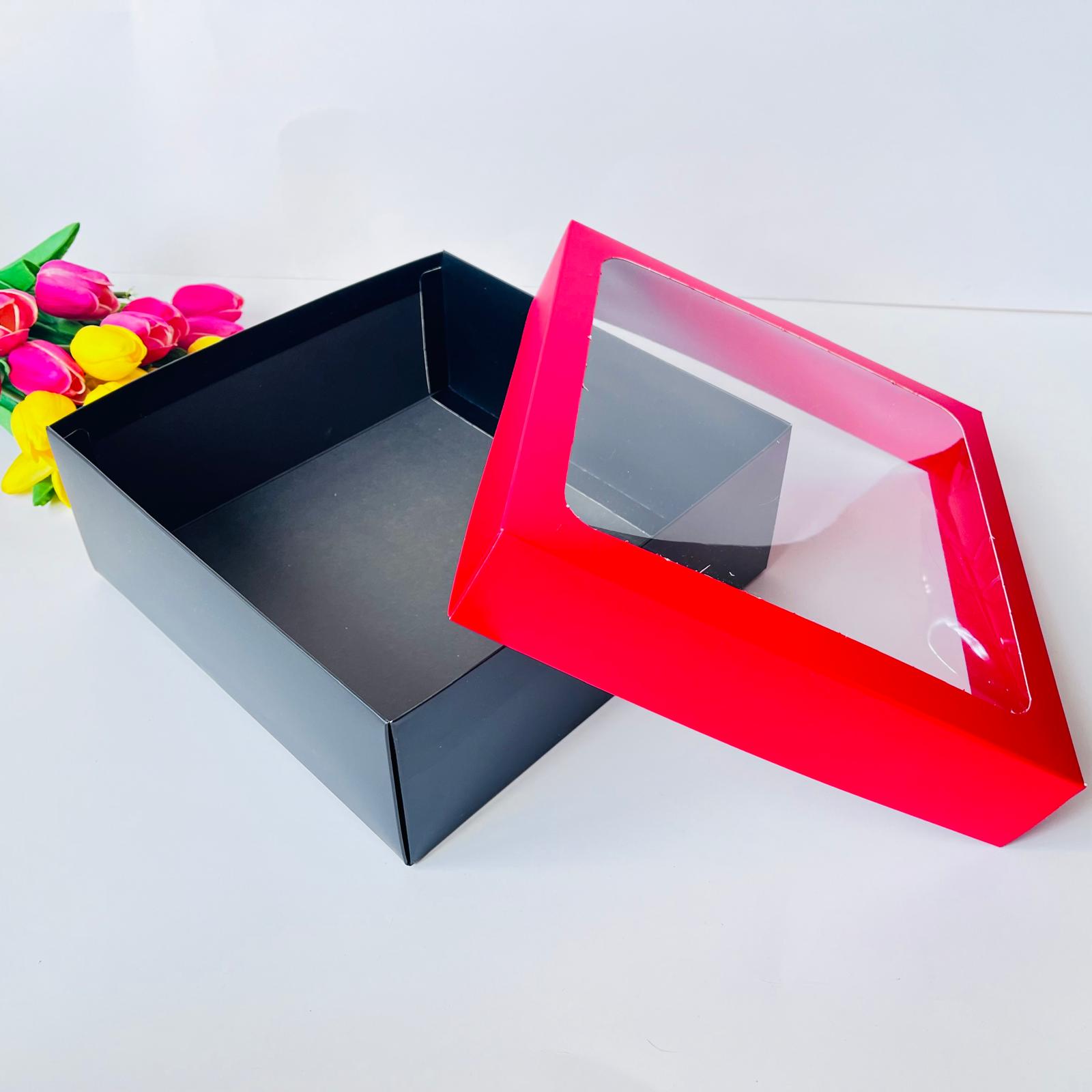 25x25x10 Pencereli Kutu Yılbaşı Desen — galeri görseli