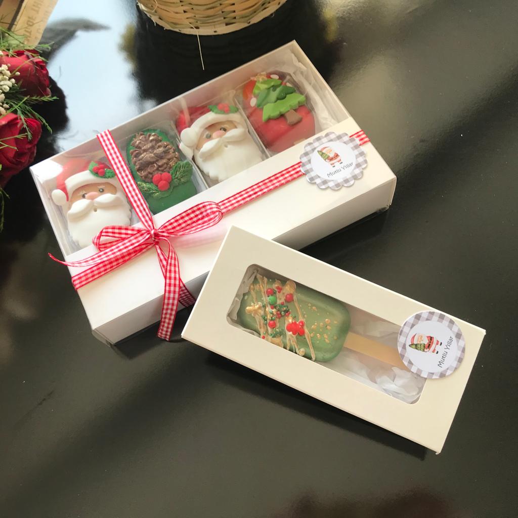 4,5x13x2,5 cm Pencereli Kutu (cake sicles-magnum kek) — galeri görseli