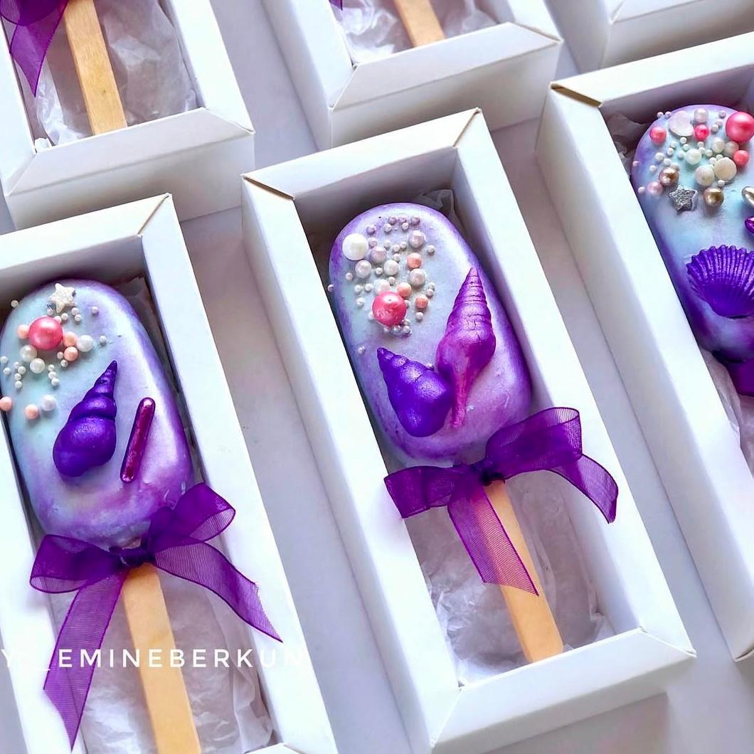 4,5x13x2,5 cm Pencereli Kutu (cake sicles-magnum kek) — galeri görseli