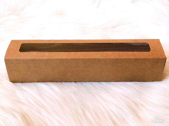 5x5x25 Pencereli Sürgülü Makaron Kutusu — galeri görseli