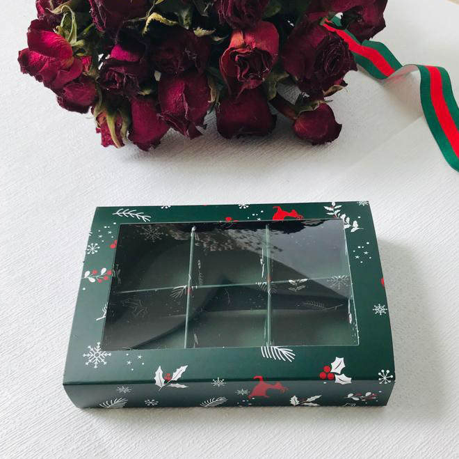 6 Bölmeli Pencereli Bonbon Çikolata Kutusu — galeri görseli