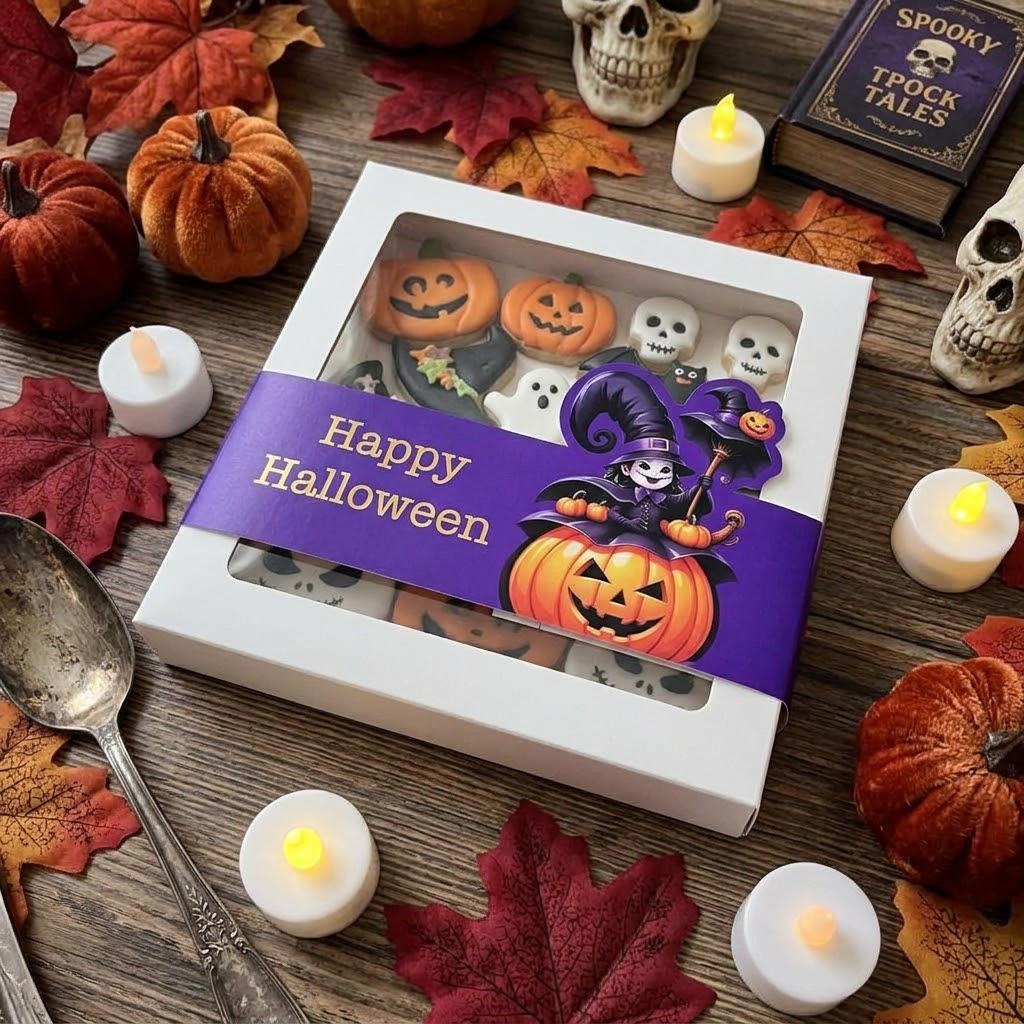 Halloween Temalı Pencereli Kutu 19x19x2,5 cm — ürün görseli
