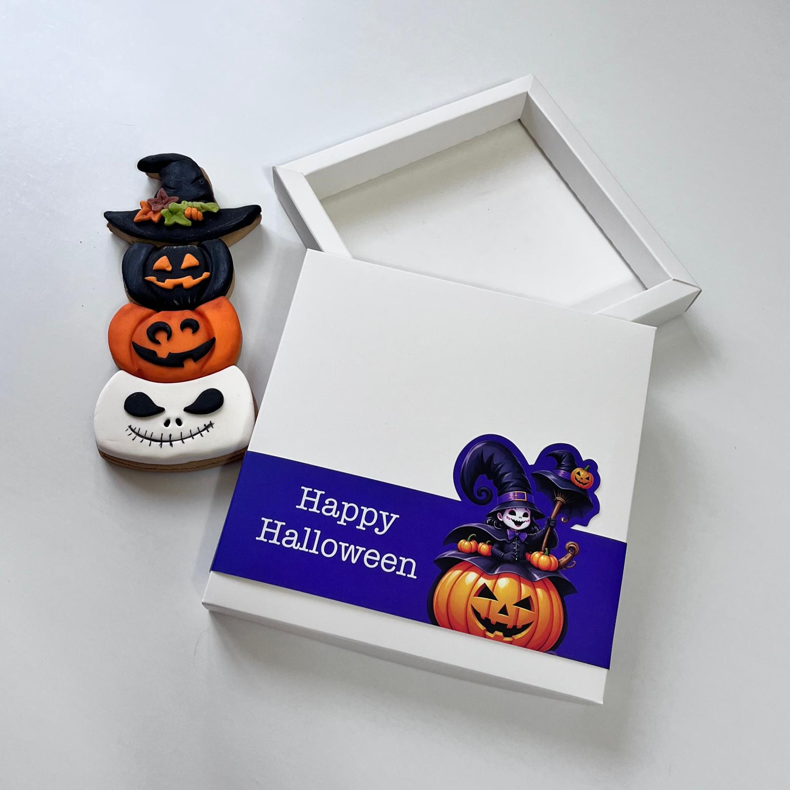 Hallowen Temalı Karton Kutu 19x19x2,5 cm — galeri görseli