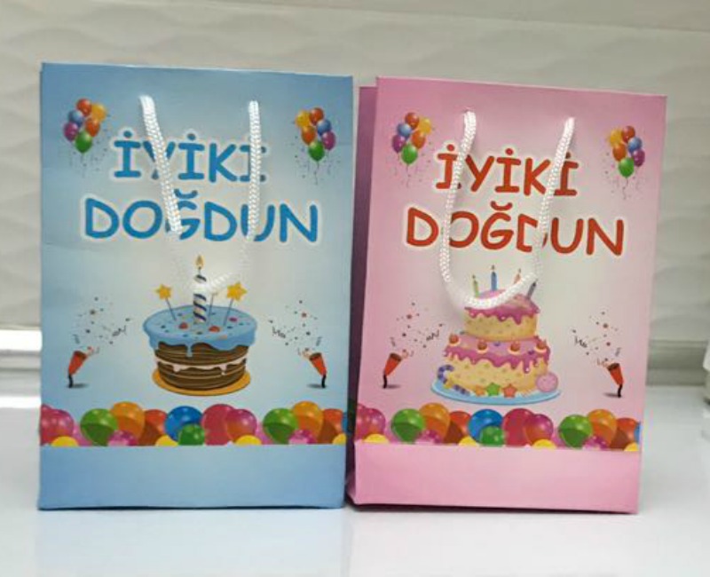 Karton Çanta (İyi ki Doğdun)-10 adet — ürün görseli