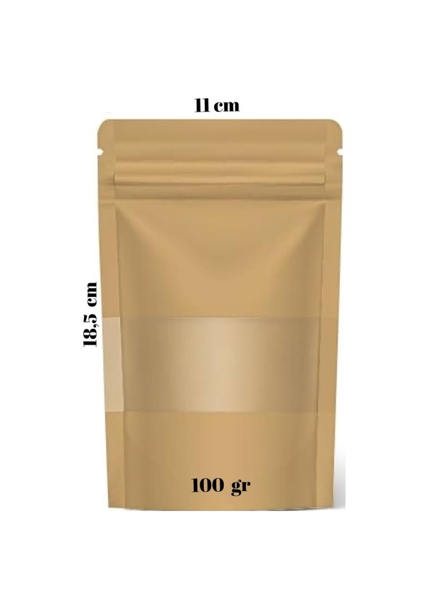 Kraft Pencereli Doypack (11x18 cm) — ürün görseli