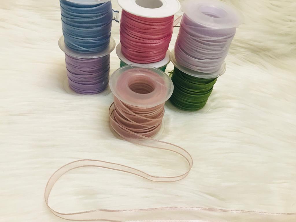 Kurdele Şifon Saten Şeritli 10 mm-10 m — galeri görseli