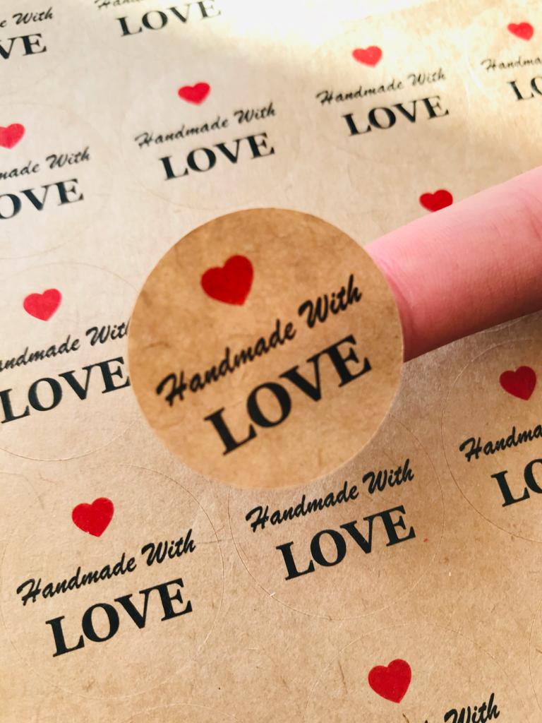 Sticker Kraft,handmade with love — ürün görseli