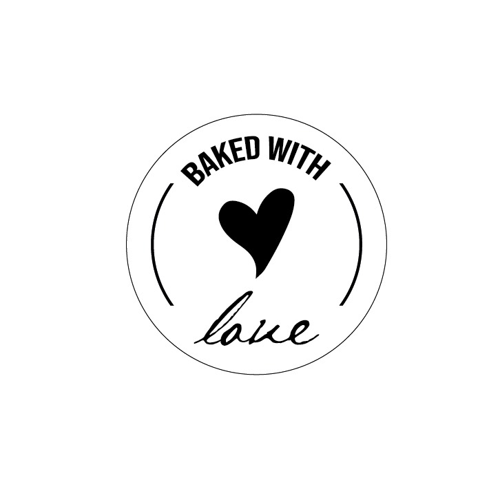 Sticker Yapışkanlı,Baked With Love — ürün görseli