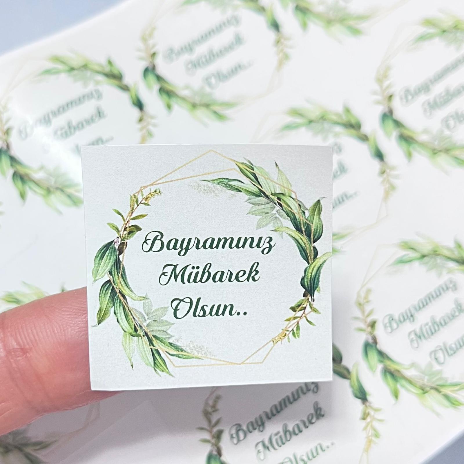 Sticker Yapışkanlı,Bayramınız Mübarek Olsun — ürün görseli