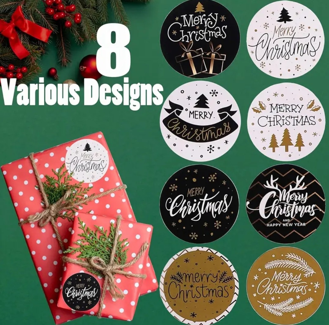 Sticker Yapışkanlı,Merry Chirstmas — galeri görseli