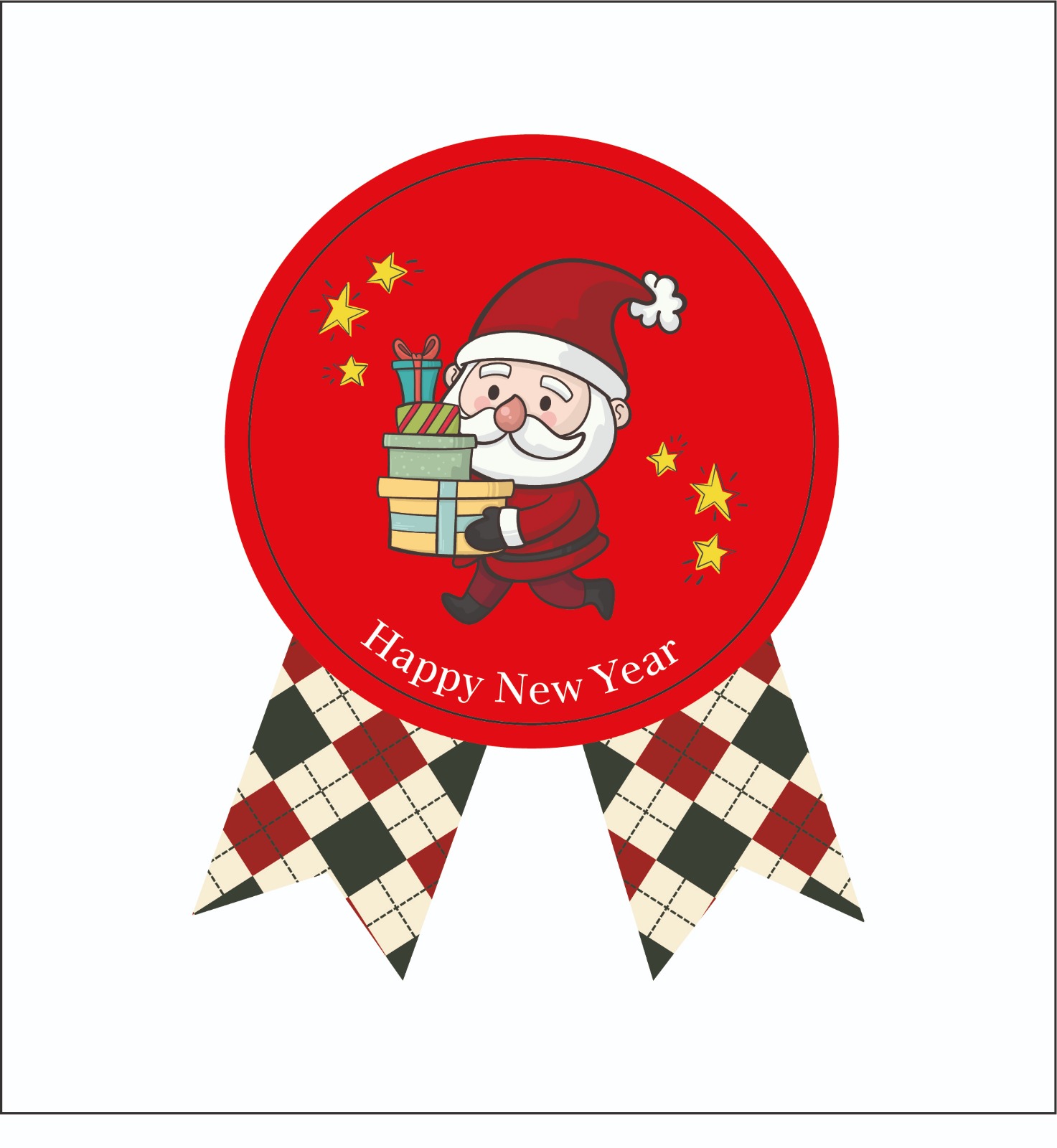 Sticker Yapışkanlı,Noel Baba Kırmızı — ürün görseli
