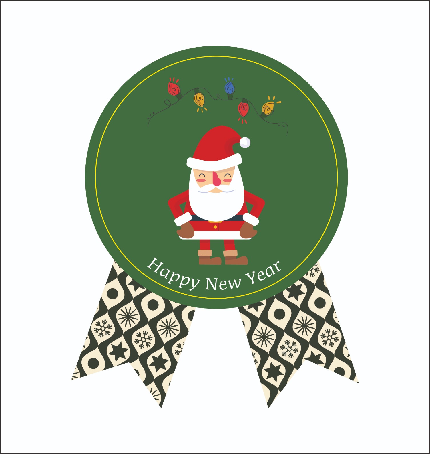 Sticker Yapışkanlı,Noel Baba Yeşil — ürün görseli