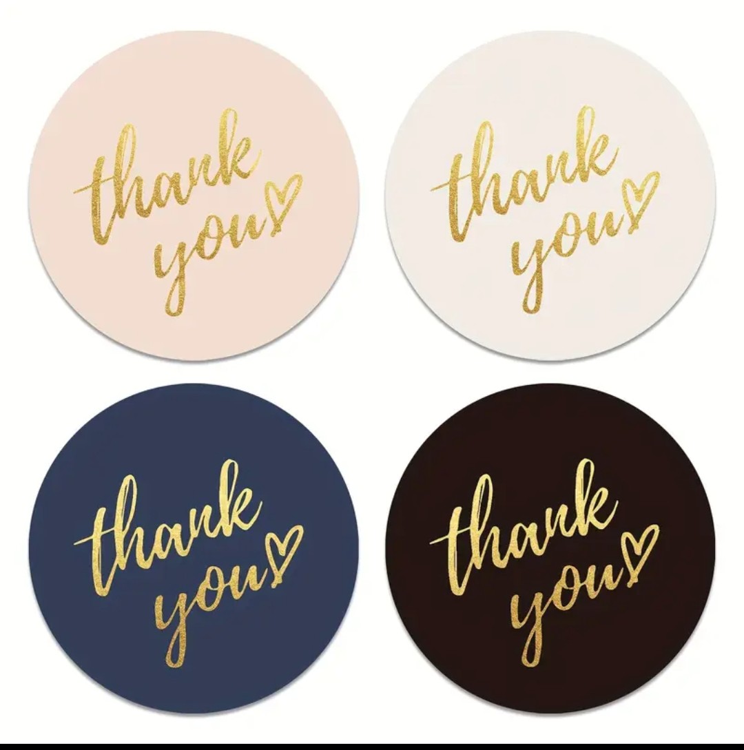 Sticker Yapışkanlı,Renkli Thank You — ürün görseli