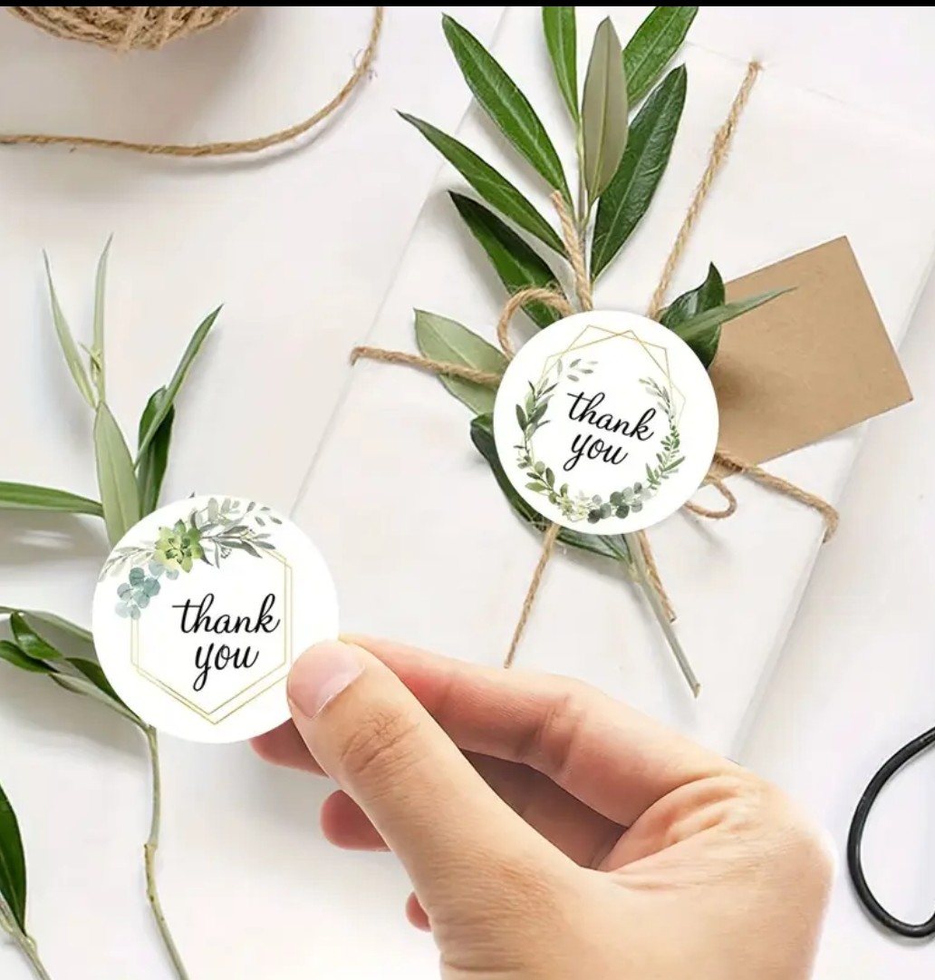 Sticker Yapışkanlı,Yeşil Thank You — ürün görseli