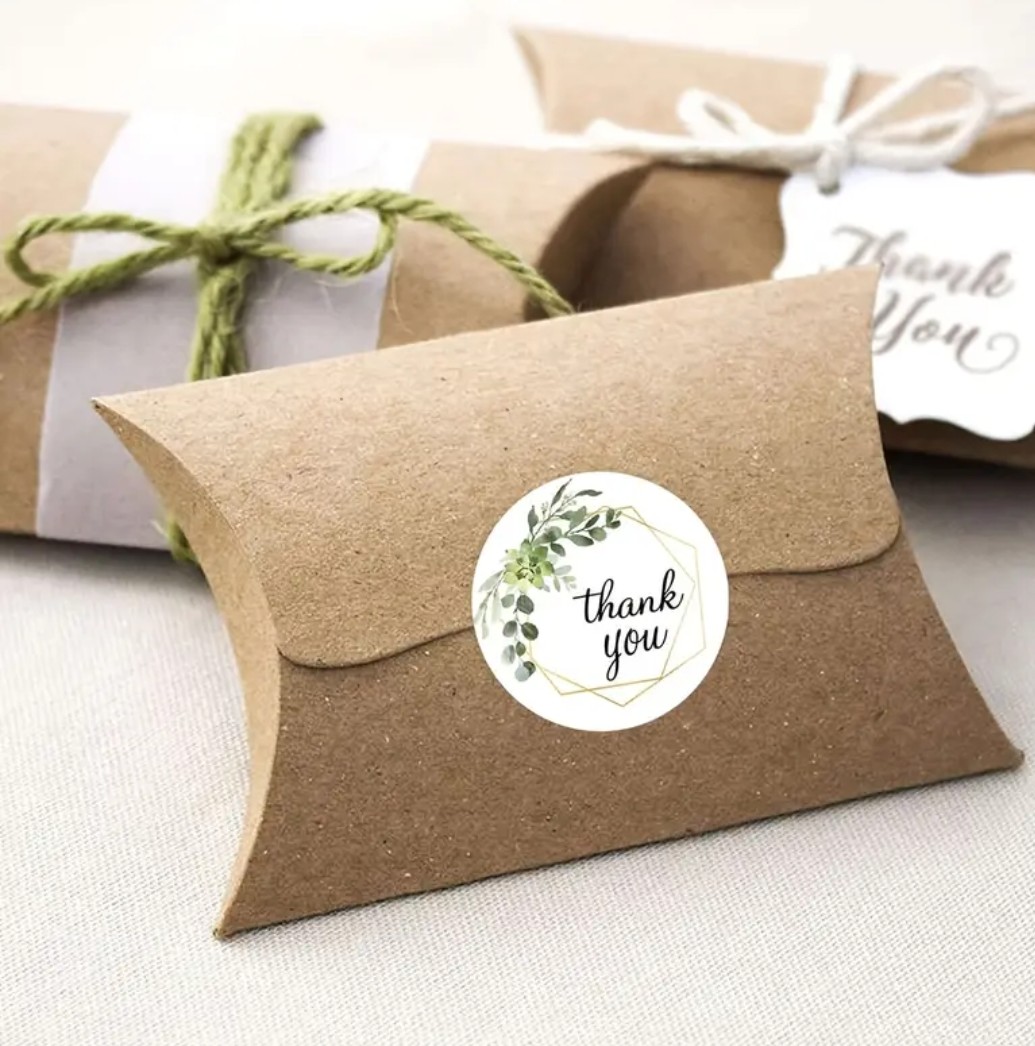 Sticker Yapışkanlı,Yeşil Thank You — galeri görseli
