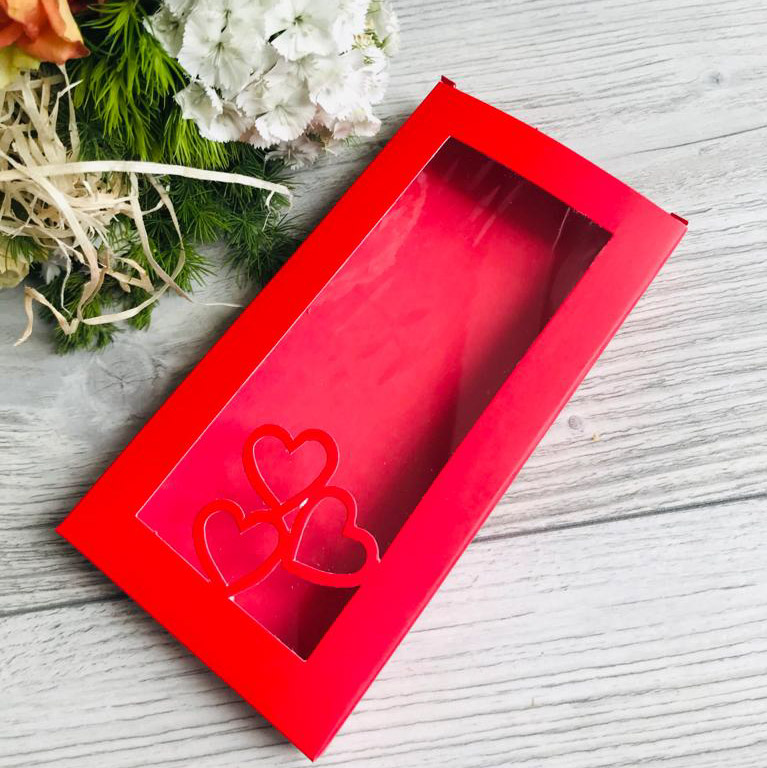 Tablet Çikolata Kutusu Kalp Tasarım — galeri görseli
