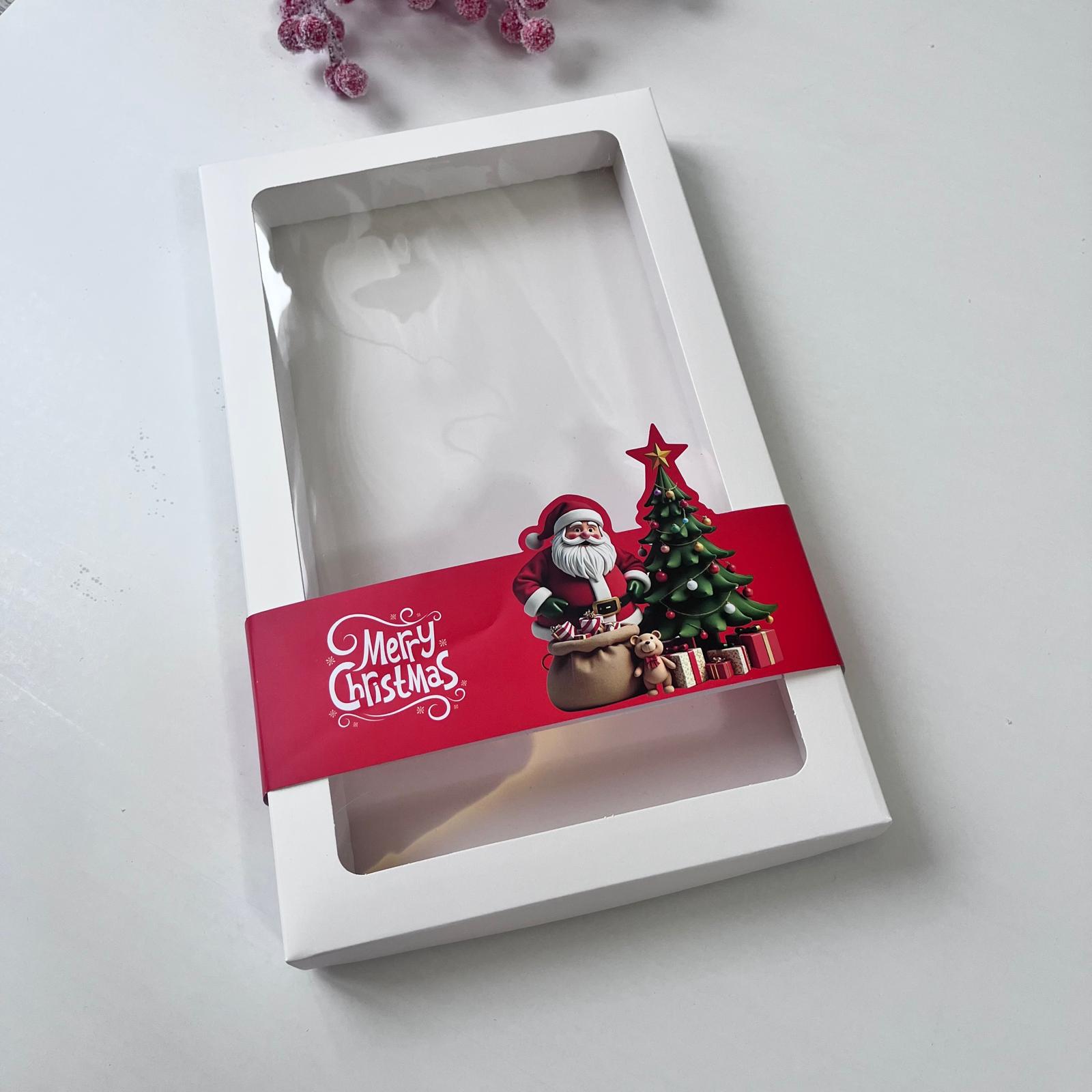 Yılbaşı Temalı Pencereli Kutu 18x30x2,5 cm-Noel Baba — galeri görseli