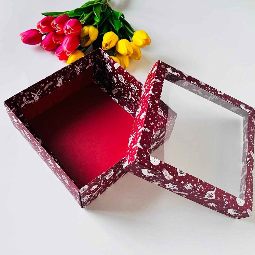 21x21x8 Pencereli Karton Kutu — galeri görseli