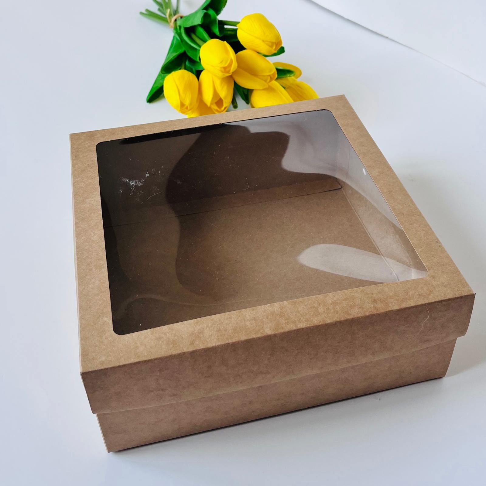 25x25x10 Pencereli Karton Kutu — galeri görseli