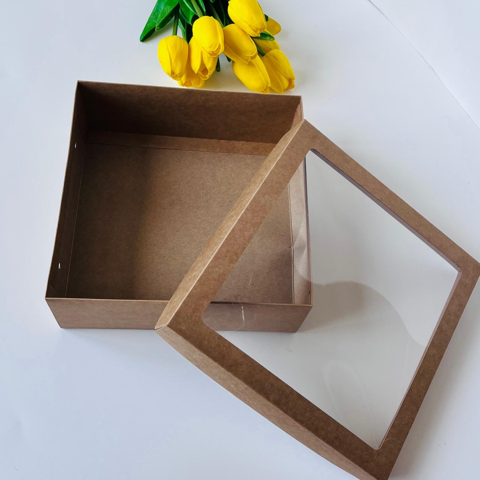 25x25x10 Pencereli Karton Kutu — galeri görseli